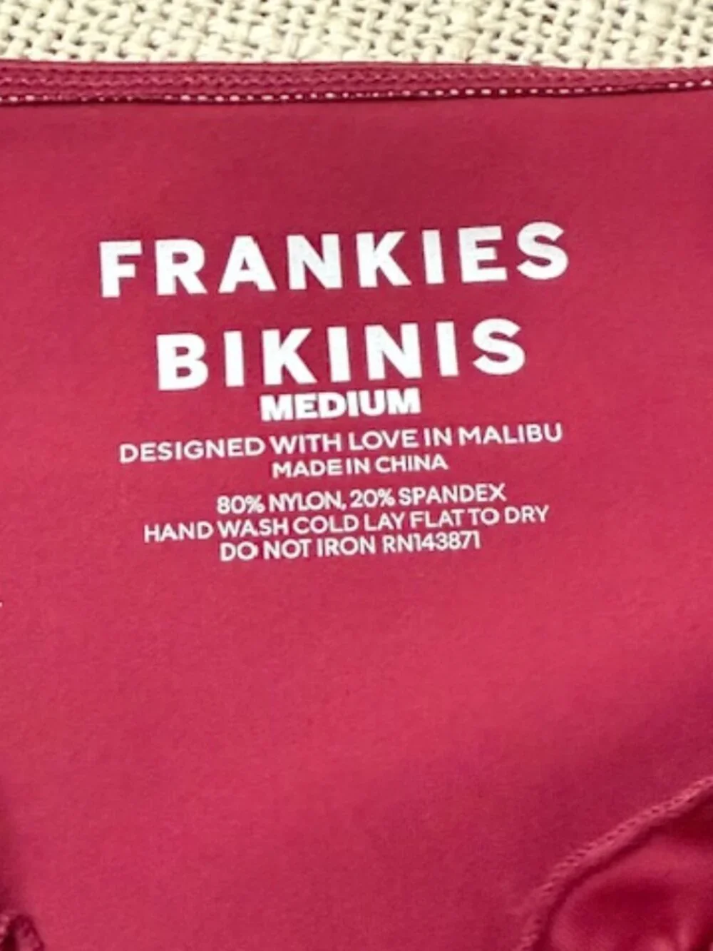 Frankies Bikinis Penelope Ruffle Tankini Bikini Top in Bordeaux Size M